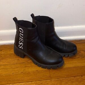 Guess Black Logo Ankle Boots
